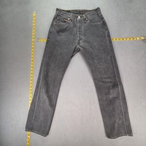 VTG Levis Jeans Womens Gray Straight Button Fly USA 90s Fits 26x27